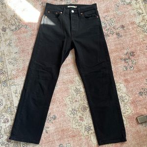 Levi black denim jeans